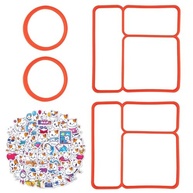 Pacote com 4 Juntas de Vedação para Omiebox + 50 Adesivos Divertidos - Silicone Alimentar Premium - imagem 2