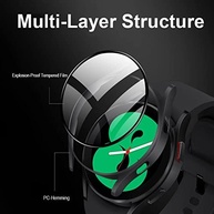Kit Premium: Capa Bumper Preta + Película 9D para Galaxy Watch 4 40mm - Proteção Total Jodda - imagem 4