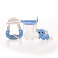Prendedor de Chupeta com Porta Frutas Azul - Design Elefante | Segurança e Praticidade na Introdução Alimentar - imagem 3