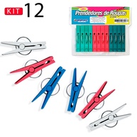 Prendedores de Roupa: Kit 12 Unidades Coloridas - imagem 1