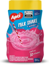 Pó Para Preparo De Milk-Shake Apti 360g Morango - imagem 1