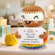 Mini Jesus de Crochê Fofo - Presente Inspirador de Fé e Encorajamento para Mulheres, Homens e Amigos - imagem 4
