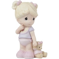 Precious Moments Estatueta de Porcelana Rosa com Urso de Pelúcia - Presente Encantador para Bebês - imagem 3