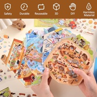 Adesivos 3D DIY Cenários Mágicos - Espaço, Caverna, Fazenda, Subaquático | Presente Criativo para Meninas - imagem 4