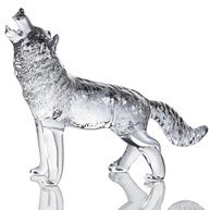 Estátua de Lobo em Cristal K9 - Presente Simbólico e Decorativo para Amantes de Animais - imagem 1