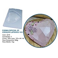 Forma de Silicone Coração Lapidado 1kg – Ideal para Presentes - imagem 2