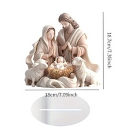 Enfeite de Mesa Presépio de Natal em Acrílico - Decoração Cristã 2D com Suporte - imagem 4