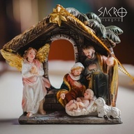 Mini Presépio 8cm em Resina - Sagrada Família Importado para Decoração Natalina - imagem 5