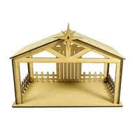 Casinha de Natal em MDF para Montar - Presépio com Manjedoura Rústica - imagem 4