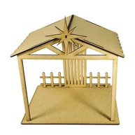 Casinha de Natal em MDF para Montar - Presépio com Manjedoura Rústica - imagem 5