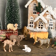 Conjunto de Presépio 7 Peças - Figuras Animais Tradicionais para Decoração Natalina - imagem 3