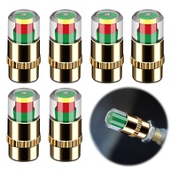 6 Tampas Indicadoras de Pressão de Pneu 3 Cores - 2.4 Bar (36 PSI) para Carros, SUVs e Caminhões - imagem 1