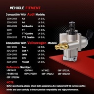 Bomba de Combustível Alta Pressão HFS853102 para VW Jetta, Passat, Golf R, Eos e Audi A3, A4, TT - imagem 3