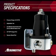 Regulador de Pressão Aeromotive 13129 EFI Ajustável - Desempenho Otimizado - imagem 4