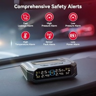 Andeman TPMS RV: Monitor de Pressão e Temperatura de Pneu com Carregamento Solar e USB - 4 Sensores - imagem 3