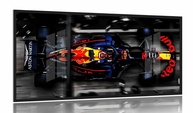 Quadro Decorativo Red Bull Troca Pneus 130x60cm - Moldura Preta 2x2 | Decoração Moderna para Sala, Escritório e Quarto - imagem 1