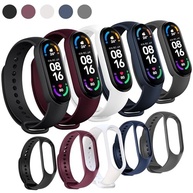 Kit 5 Pulseiras Para Smartband MI Band 7 Cores Preta Azul Cinza Vinho Marsala e Branco com Pino Resistente Feita em Silicone - imagem 2