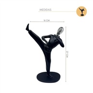 Estatueta de Carate em Poliresina Preta 27 cm - Decoração Moderna e Versátil - imagem 4