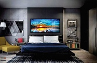 Quadro Decorativo Praia Mar 130x60cm com Moldura Preta - Decoração Moderna para Ambientes - imagem 3