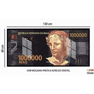 Quadro Decorativo Nota de 1 Milhão - Moldura Preta com Acrílico Cristal - imagem 4