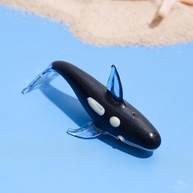 Estatueta de Orca em Vidro Soprado à Mão – Escultura Oceânica Preta e Branca para Decoração Exclusiva - imagem 5