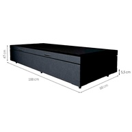 Cama Box Solteiro com Baú Martin Premium Preta - imagem 2