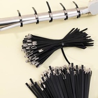 Abraçadeiras Metálicas Pretas 20cm: Organização Robusta e Durável para Casa e Trabalho - imagem 3