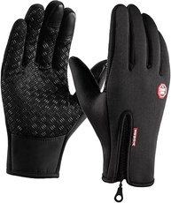 Luvas de Moto Neoprene Impermeáveis com Touch Screen e Proteção Térmica - Pretas - imagem 1