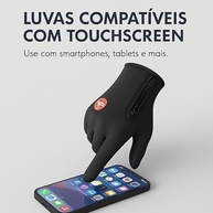 Luvas de Moto Neoprene Impermeáveis com Touch Screen e Proteção Térmica - Pretas - imagem 3