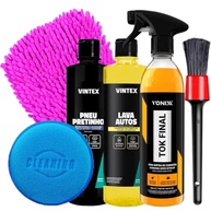 Kit Completo Detalhamento Automotivo Vonixx & Vintex: Pneu Pretinho, Lava Autos e Tok Final - imagem 2