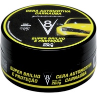 Cera Automotiva Pastosa V8 Preto 200g: Proteção e Brilho Duradouro para seu Veículo - imagem 1