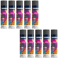 Kit 10x Tinta Spray Preto Brilhante 400ml - Uso Geral em Aço, Ferro, Couro, Gesso e Cerâmica | Universo - imagem 2