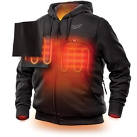 Moletom com capuz Milwaukee M12 preto aquecido somente (sem bateria) - imagem 4