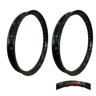 Par de Aros de Moto Alumínio Preto Brilhante - Titan 125/150/160 + Raios - imagem 3