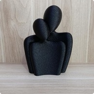 Escultura Decorativa Casal de Namorados - Design Moderno e Minimalista em Preto - imagem 2