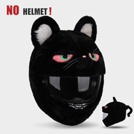 Capa Divertida para Capacete de Moto: Gato Preto dos Desenhos Animados - Estilo Único e Proteção! - imagem 4