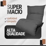 Colchonete Futon Dobrável Preto - Conforto Portátil para Casa e Viagem - imagem 4