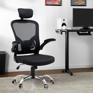 Cadeira Ergonômica de Escritório com Estofado Mesh Premium - Preto Profundo - imagem 1