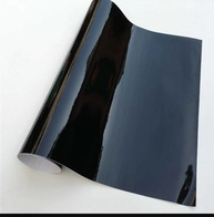 Película Vinil Preto Brilho 2m x 50cm: Renove Móveis e Carros com Estilo! - imagem 1