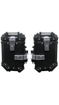 Bau Lateral Para Motos 36L Alumínio Preto (Par) - Segurança e Estilo na Sua Jornada - imagem 2