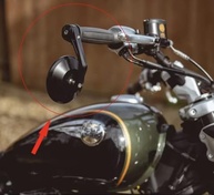 Retrovisor Ponta de Guidão Royal Enfield: Alumínio CNC, ABS, Ajustável e Alta Definição (Preto) - imagem 4