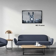 Pôster de Burro em Preto e Branco - Arte Rústica para Decoração de Parede - imagem 3
