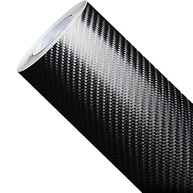 Vinil Adesivo Fibra de Carbono 4D Preto 1,50m x 20cm - Envelopamento Premium - imagem 2