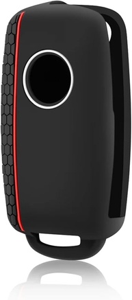 Capa Chave Canivete VW Up, Jetta, Fox, Gol, Voyage (3 Botões) - Vermelho e Preto - imagem 2