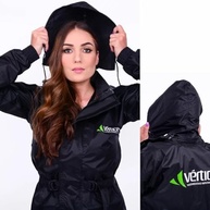Conjunto de Chuva Motoqueiro Feminino em Nylon, Preto - imagem 3