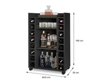 Buffet Adega Bélgica Preto - Organize sua Home Bar com Estilo e Funcionalidade - imagem 3