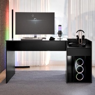 Mesa para Computador Gamer com Gaveta e Nicho para CPU - Eros Preto - imagem 3
