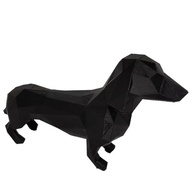 Salsicha Dachshund 21cm - Cachorro 3D Preto Decorativo para Casa e Escritório - imagem 4