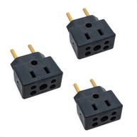 KIT 3 Adaptadores de Tomada Universal Porcelana Preto 10A/20A Bivolt - Segurança e Versatilidade Premium - imagem 1