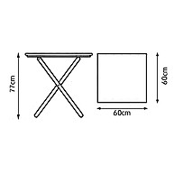 Kit 3 Jogos de Mesa 60x60 com 4 Cadeiras Dobráveis – Preto - imagem 2